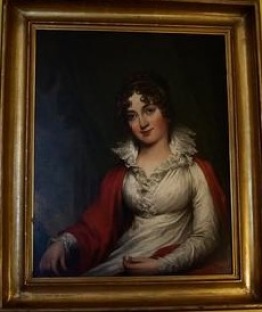 A portrait in Gracie Mansion of Elizabeth Stoughton Wolcott, who was the daughter of Oliver Wolcott, Jr., governor of Connecticut, and Elizabeth (Stoughton) Wolcott. At the age of 18, she was married on July 2, 1813, to William Gracie, son of Archibald Gracie (1755-1829), builder of Gracie Mansion. John Trumbull, a friend of the family, probably painted the subject from life sometime between his return to New York from England in 1816 and her death in 1819. Oct. 23, 2015
